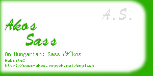 akos sass business card